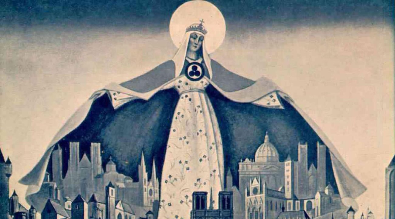 Рерих Н.К. Мадонна Защитница (Святая Покровительница). 1933